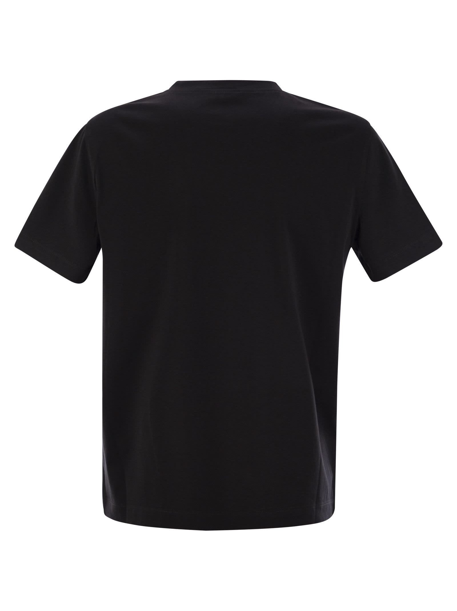 Brunello Cucinelli Women Cotton Jersey T-Shirt With Shiny Pocket Detail - 2