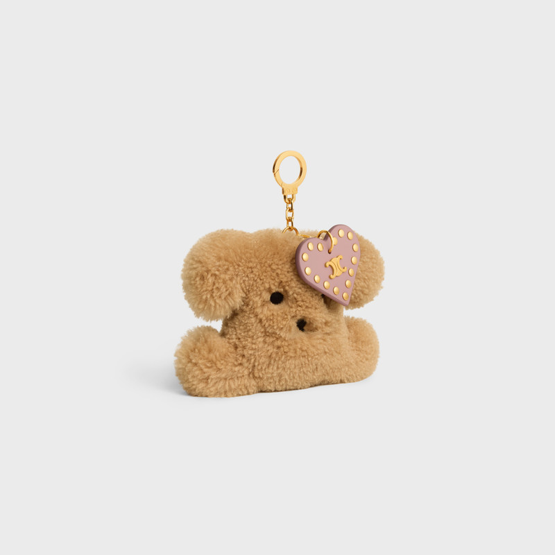 CELINE TRIOMPHE POM-POM CHARM IN Embroidered Shearling and Calfskin outlook
