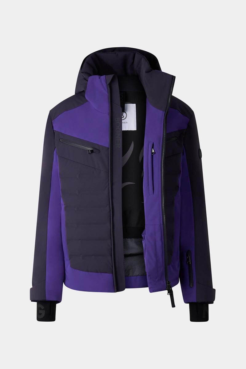 Feliks down ski jacket in Navy blue/purple 10