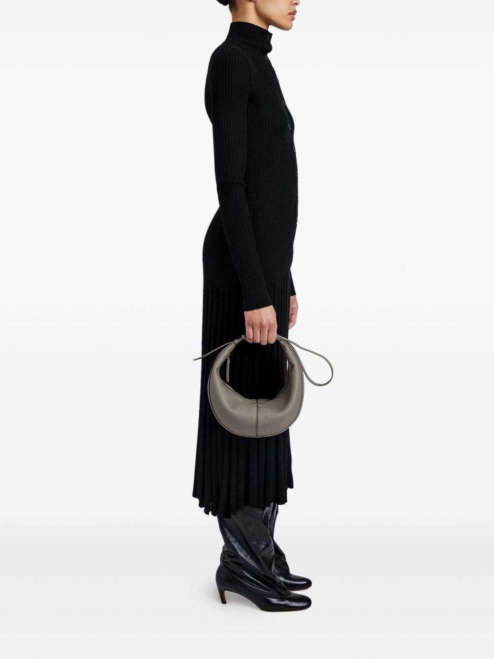 Slide pebbled-leather shoulder bag - 2