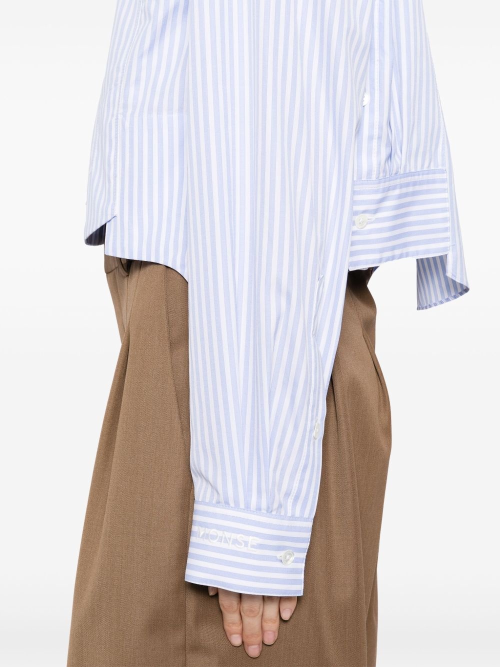paneled cropped shirt - 5