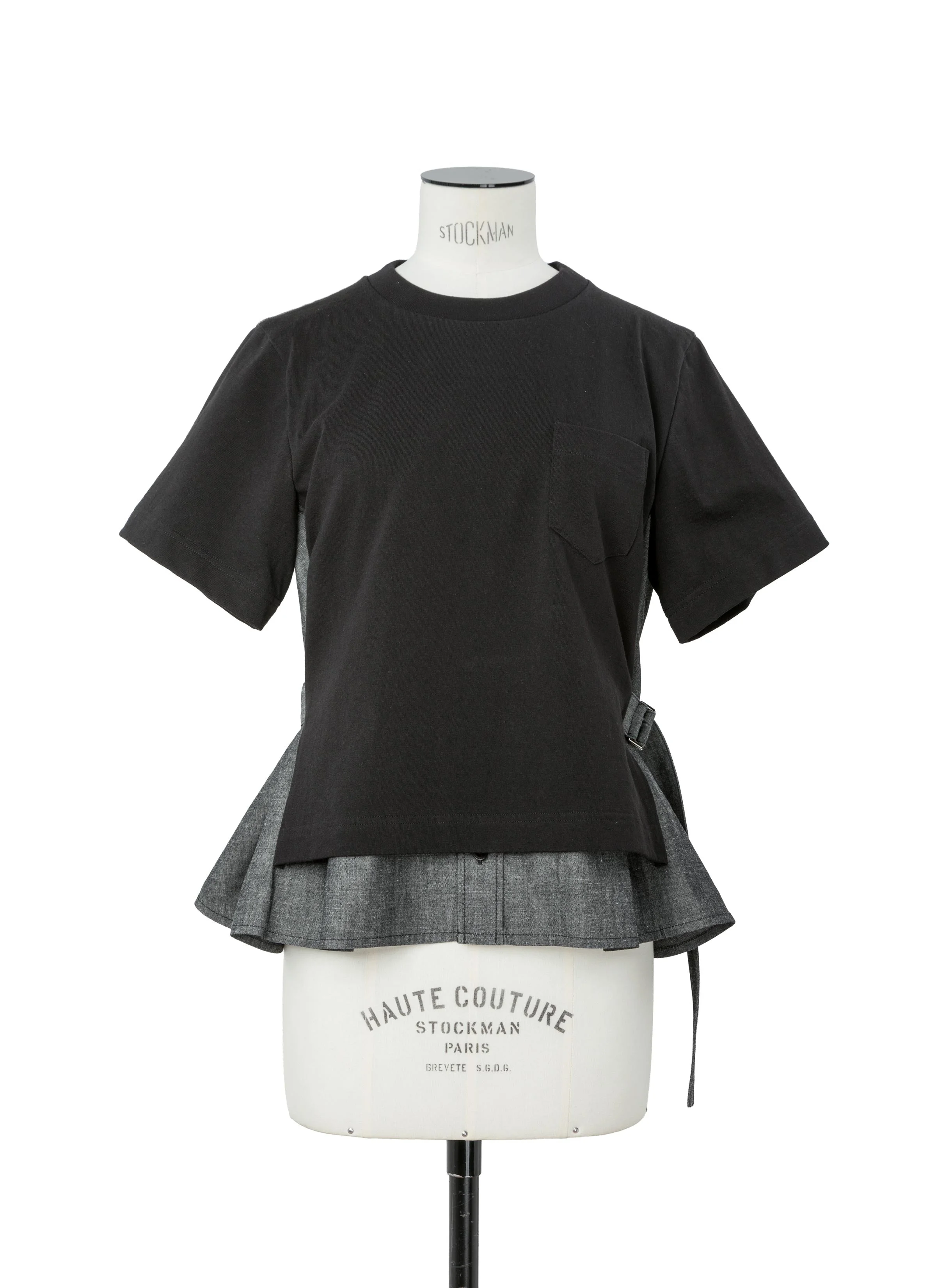 Light Weight Denim x Cotton Jersey T-Shirt - 1