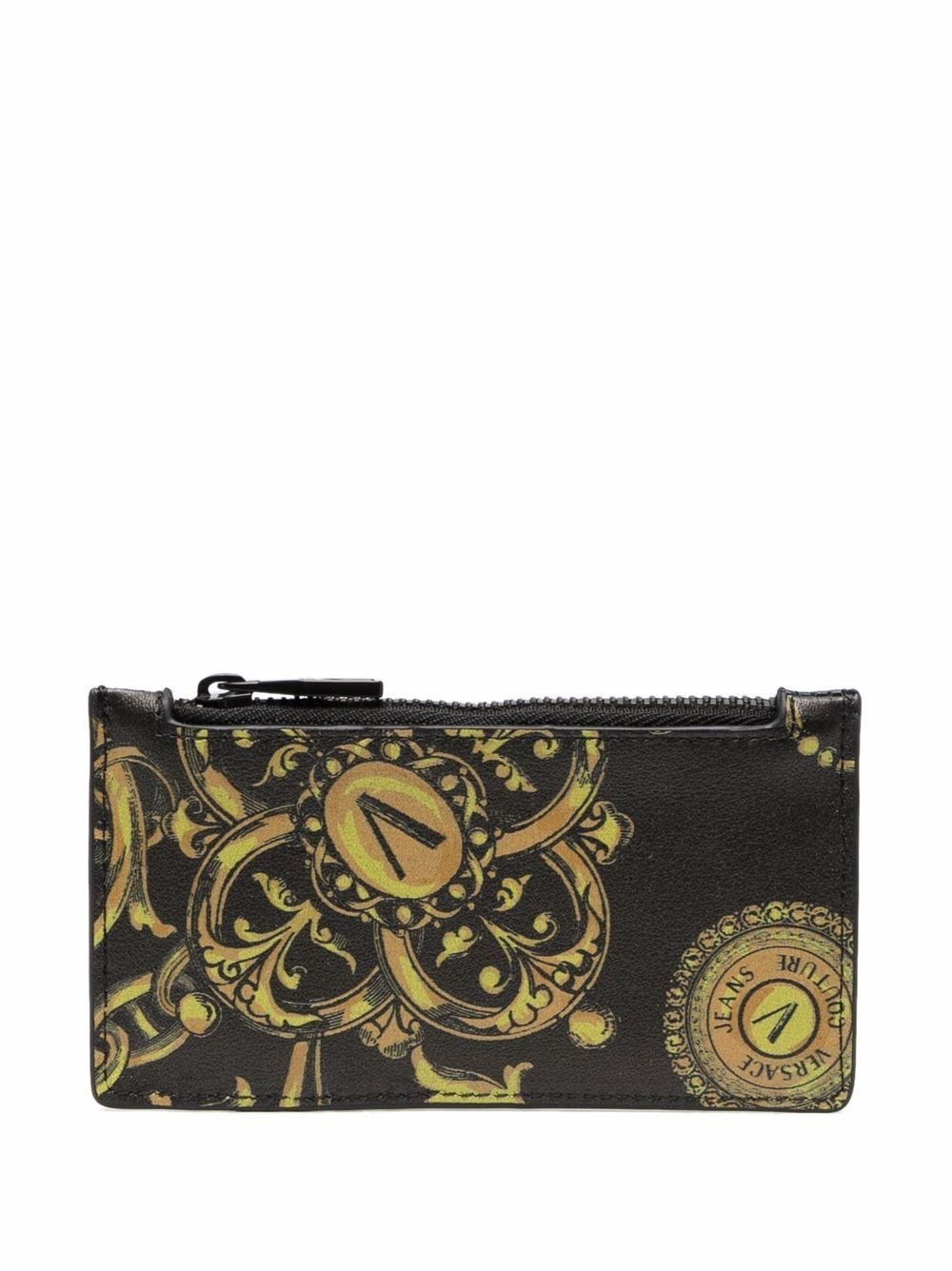 baroque-print faux-leather wallet - 1