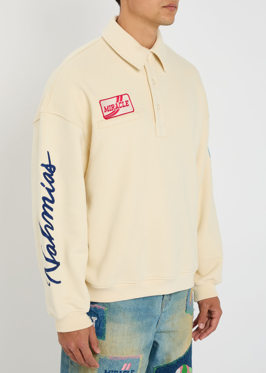 Nahmias Embroidered Cotton Polo Sweatshirt - 2