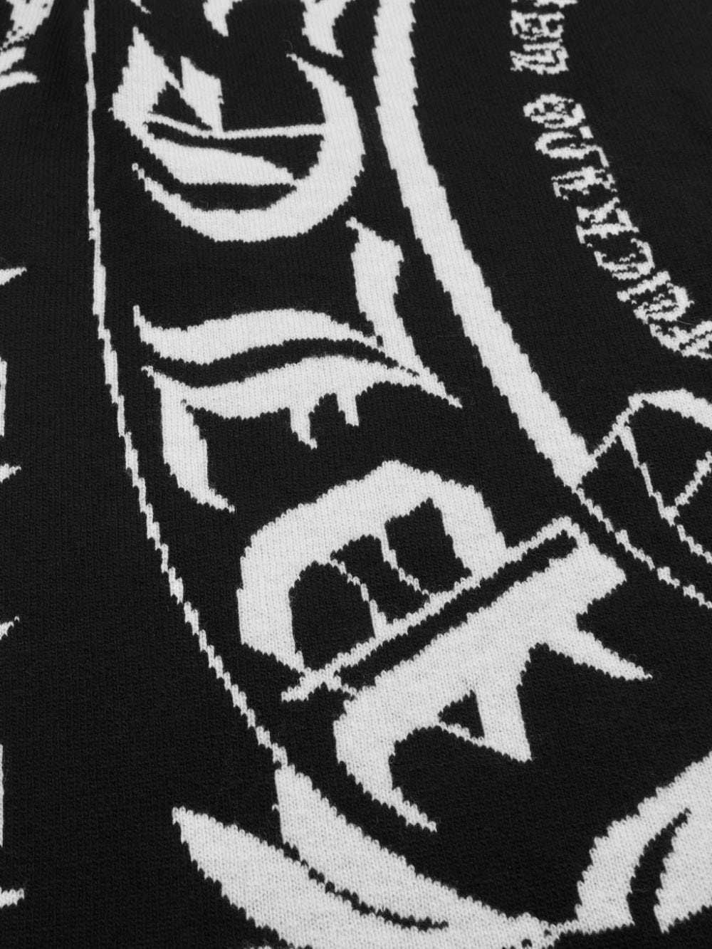 logo-motif merino scarf - 2