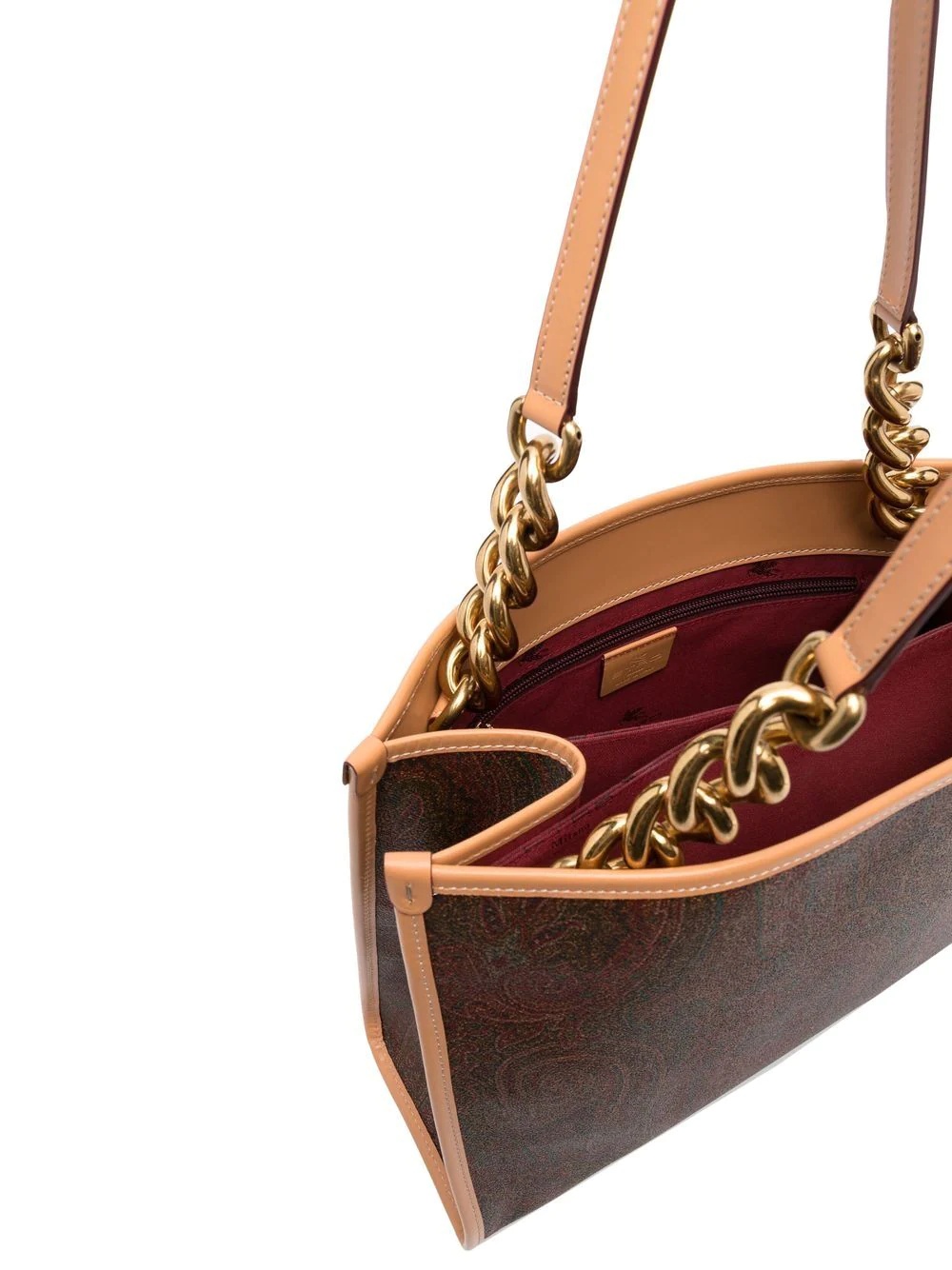 Paisley chain-detail shopper tote - 5