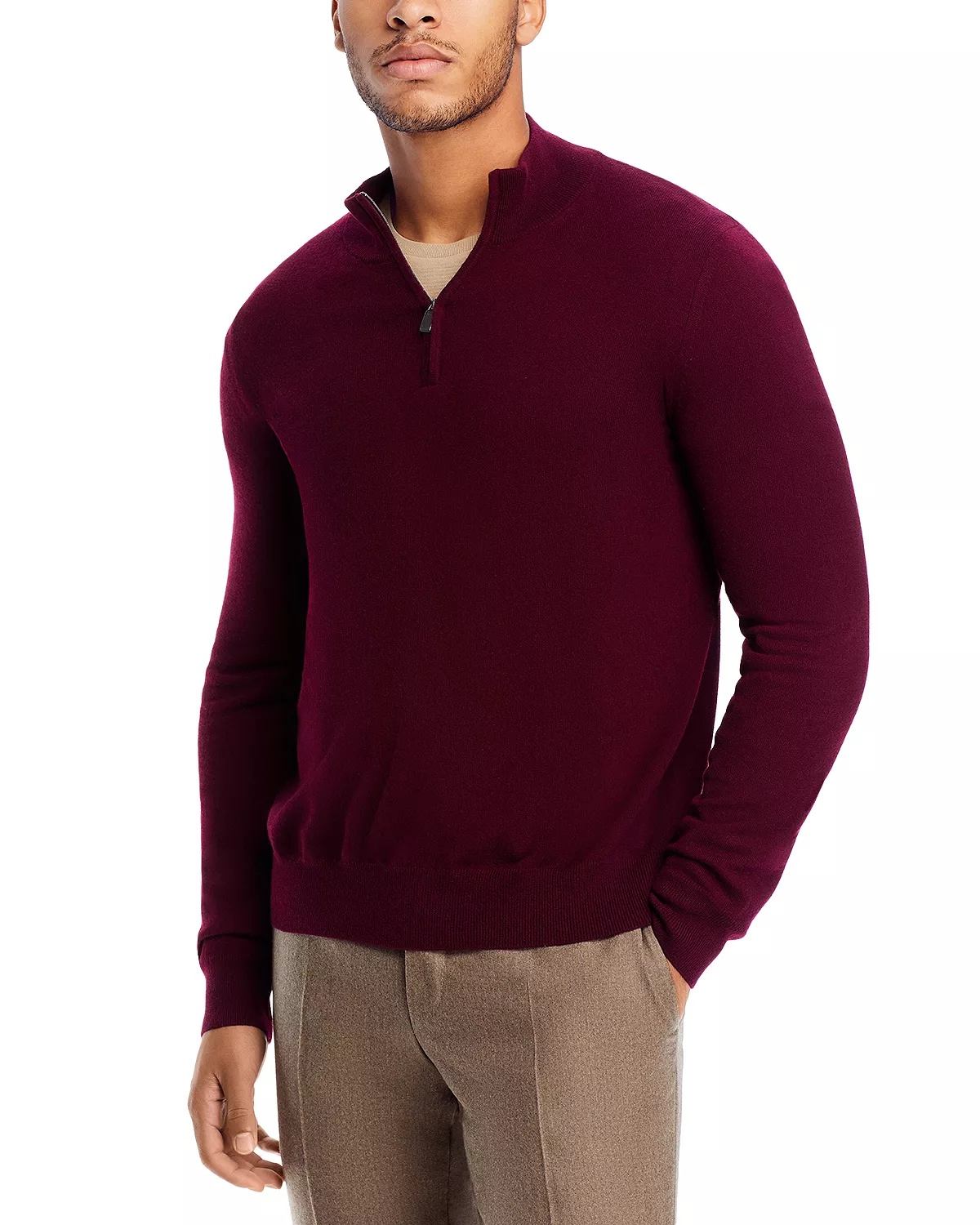 Quarter Zip Cashmere Sweater - 1
