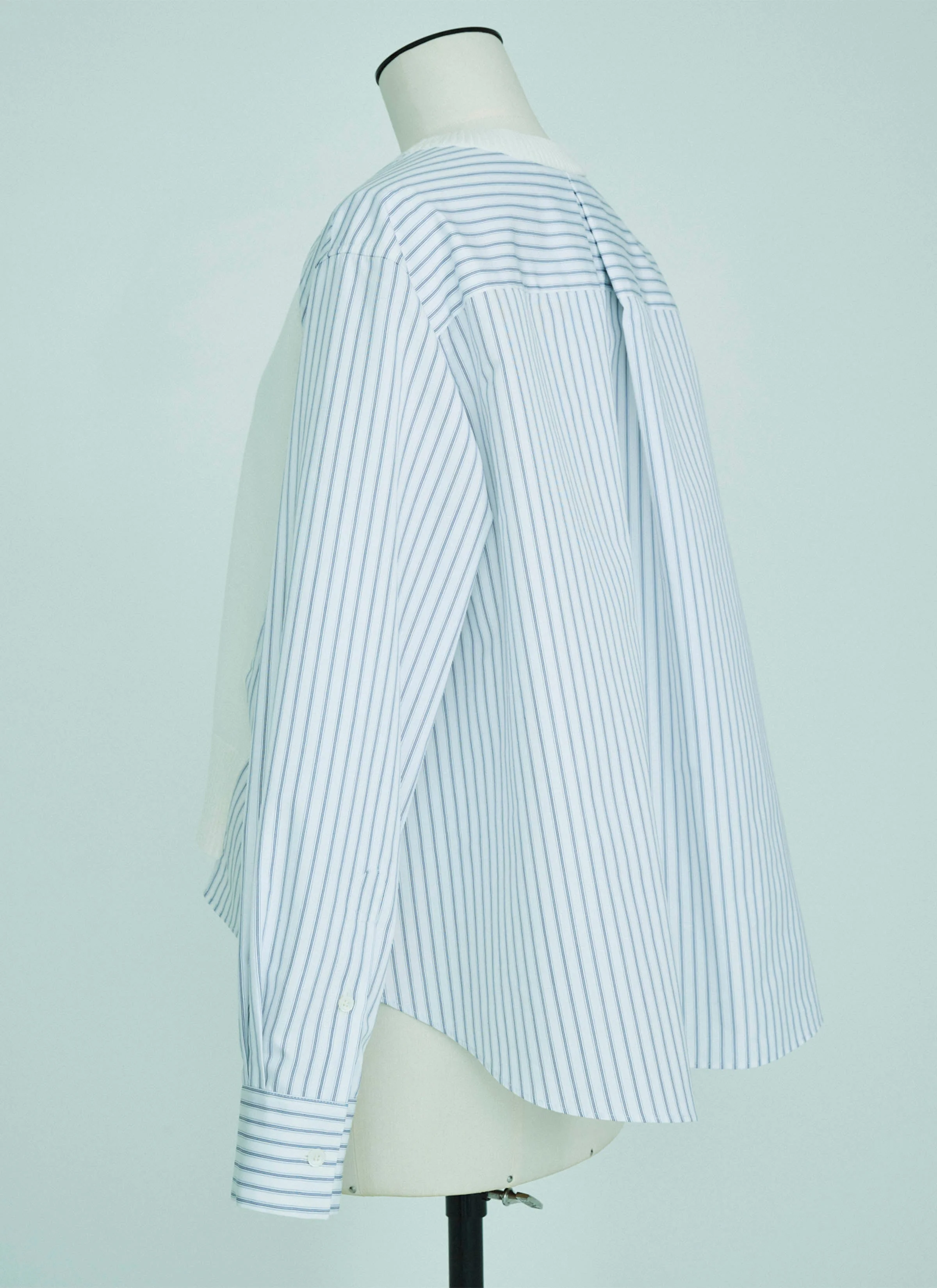 Poplin x Cotton Knit Pullover - 1