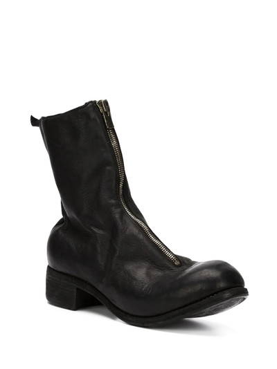 Guidi distressed zip-up boots outlook