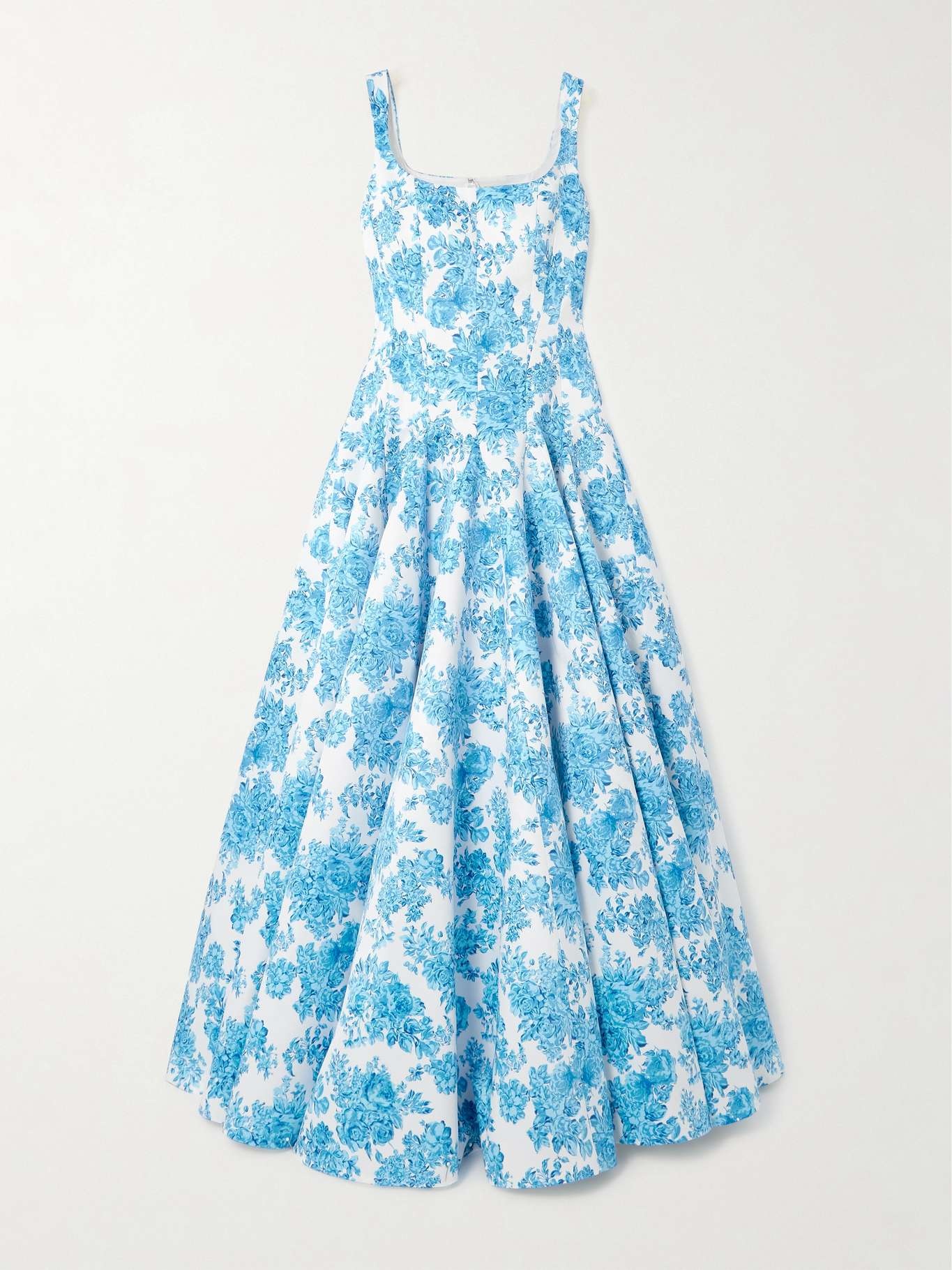 Viri floral-print taffeta-faille gown - 1