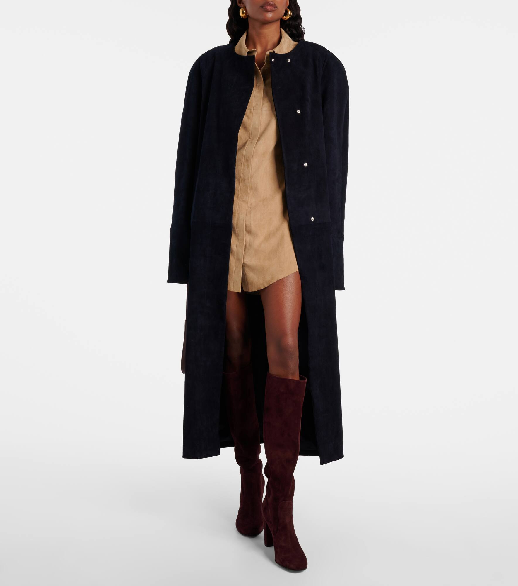 Geraldine suede shirt dress - 2