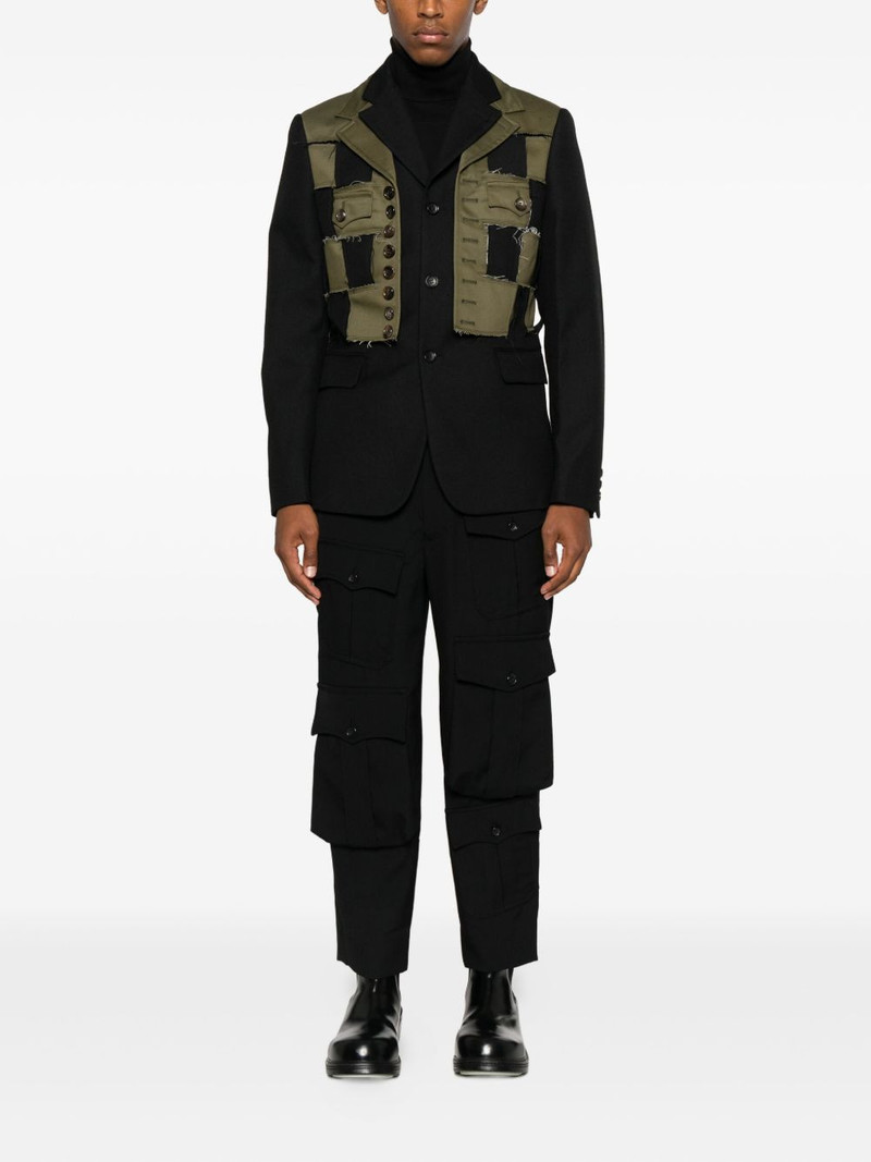 Comme des Garçons SHIRT patchwork-check jacket outlook