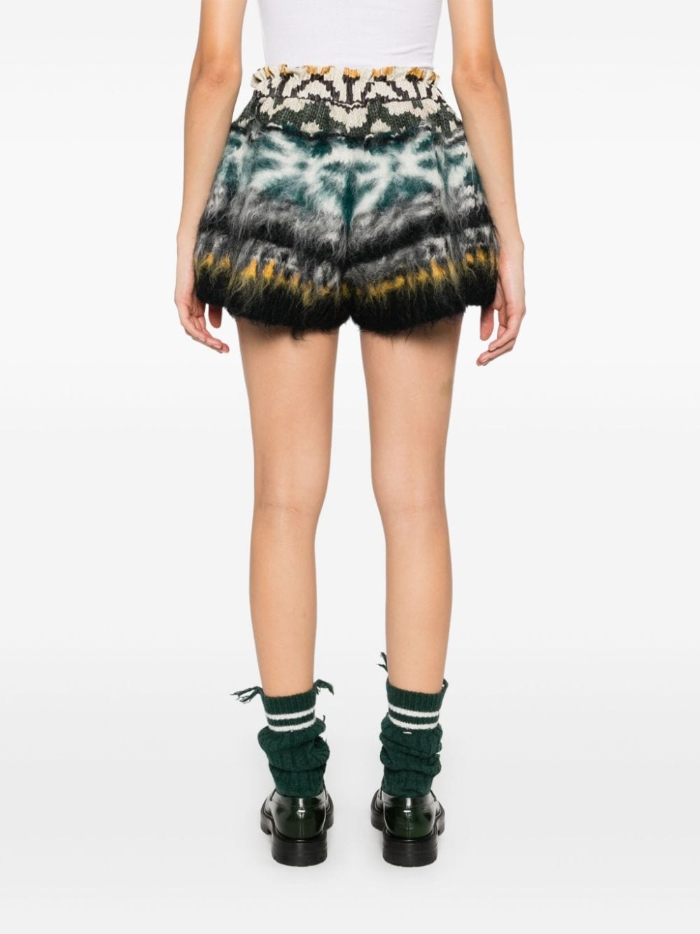 pattern-jacquard shorts - 4