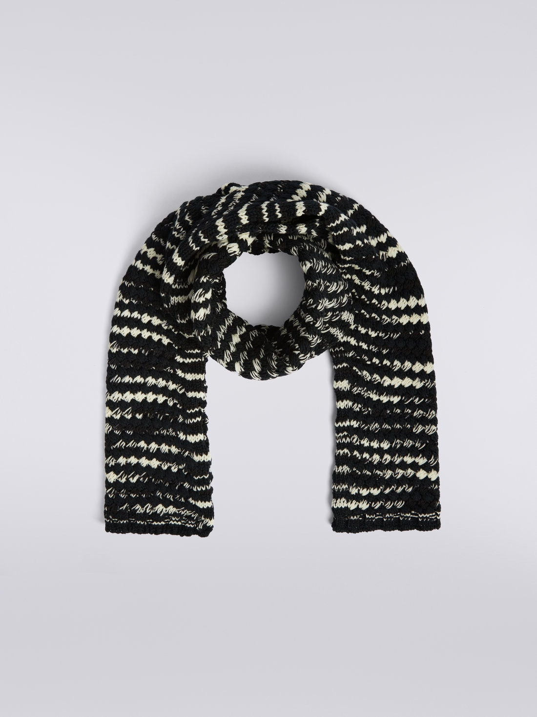 Slub wool knit scarf - 1
