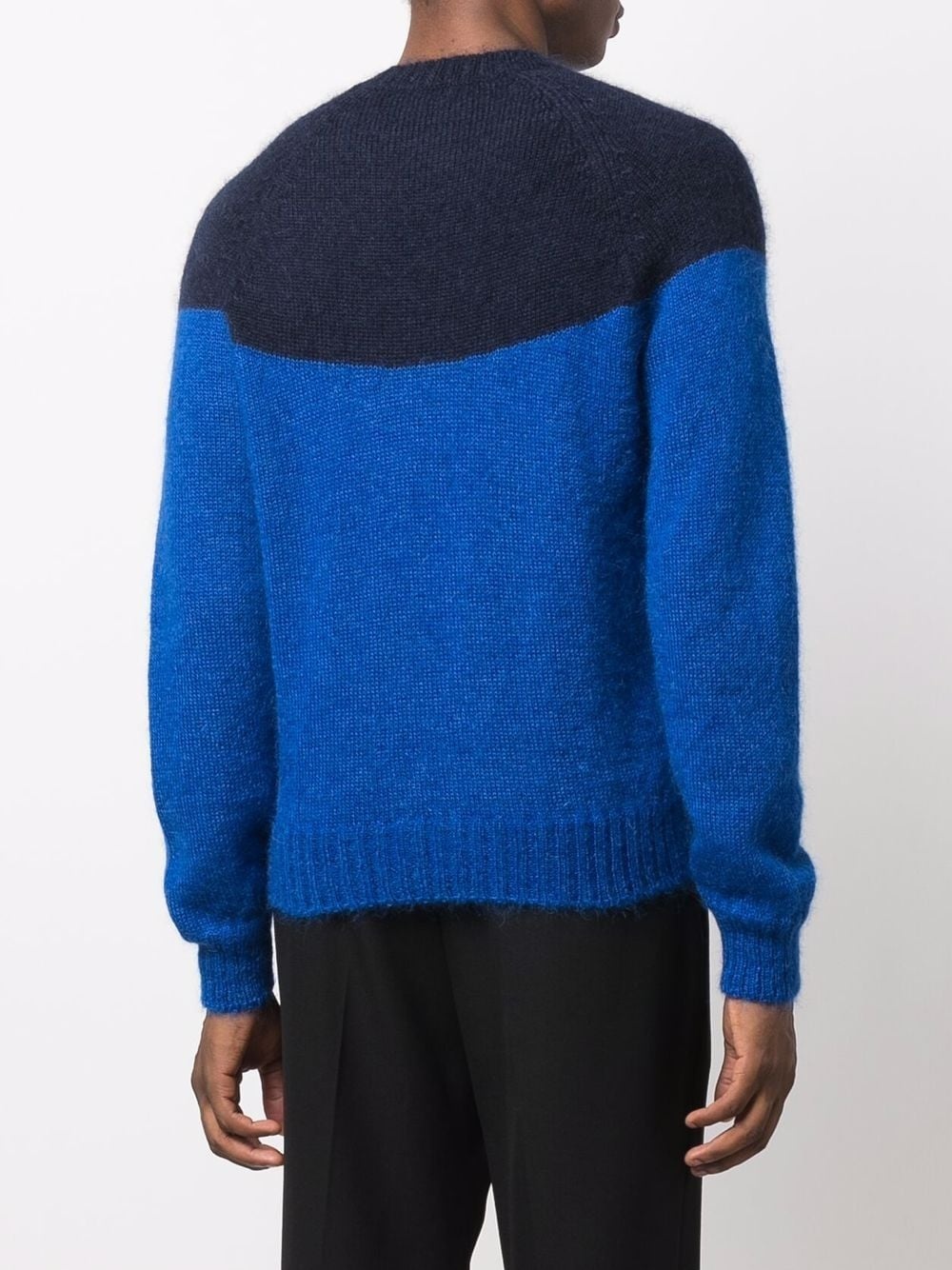 two-tone crew neck jumper - 4