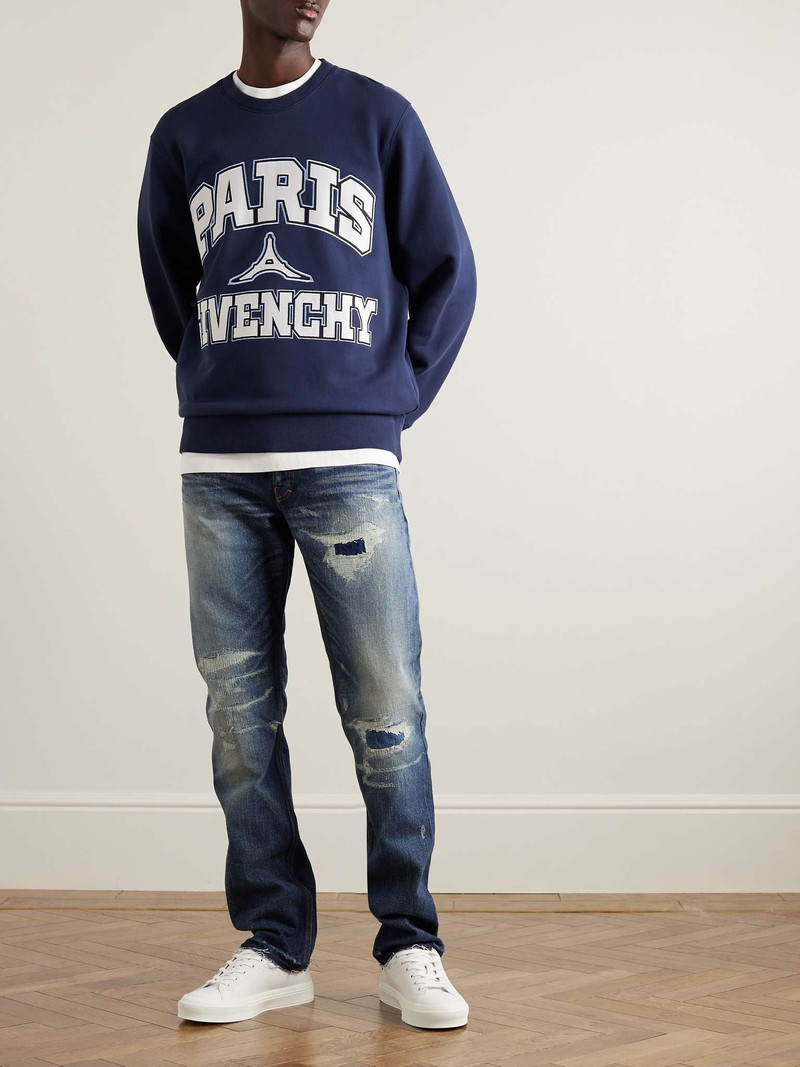 Givenchy Paris Logo-Embroidered Cotton-Jersey Sweatshirt outlook