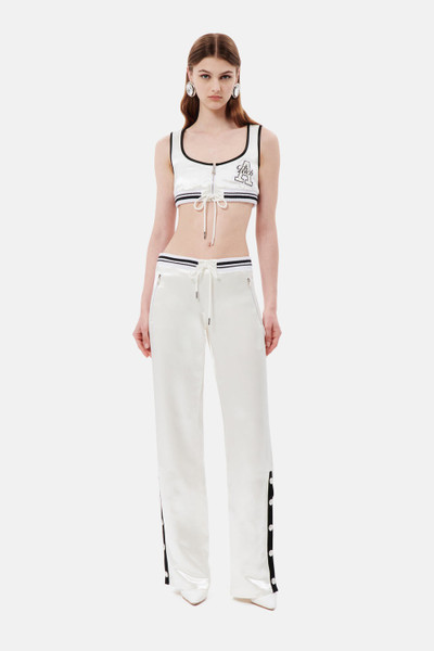 Alessandra Rich SATIN TRACK PANTS WITH BUTTONS outlook