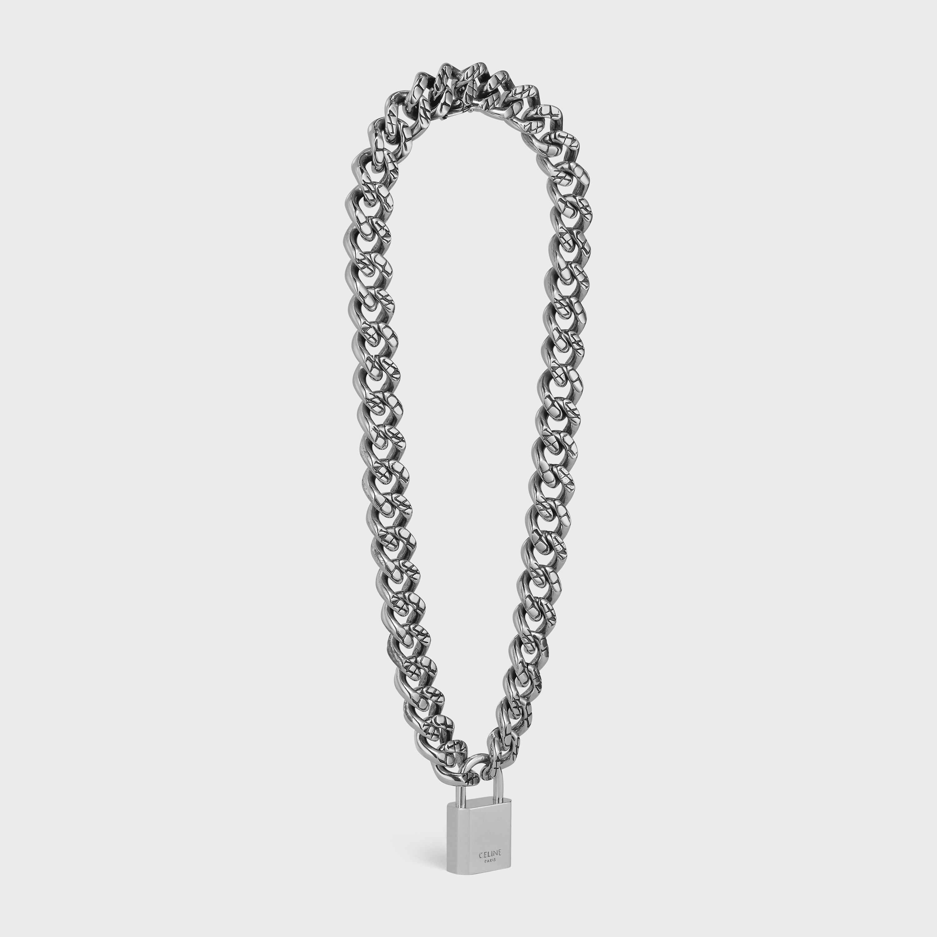 Le 16 Padlock Necklace in Silver Brass - 2