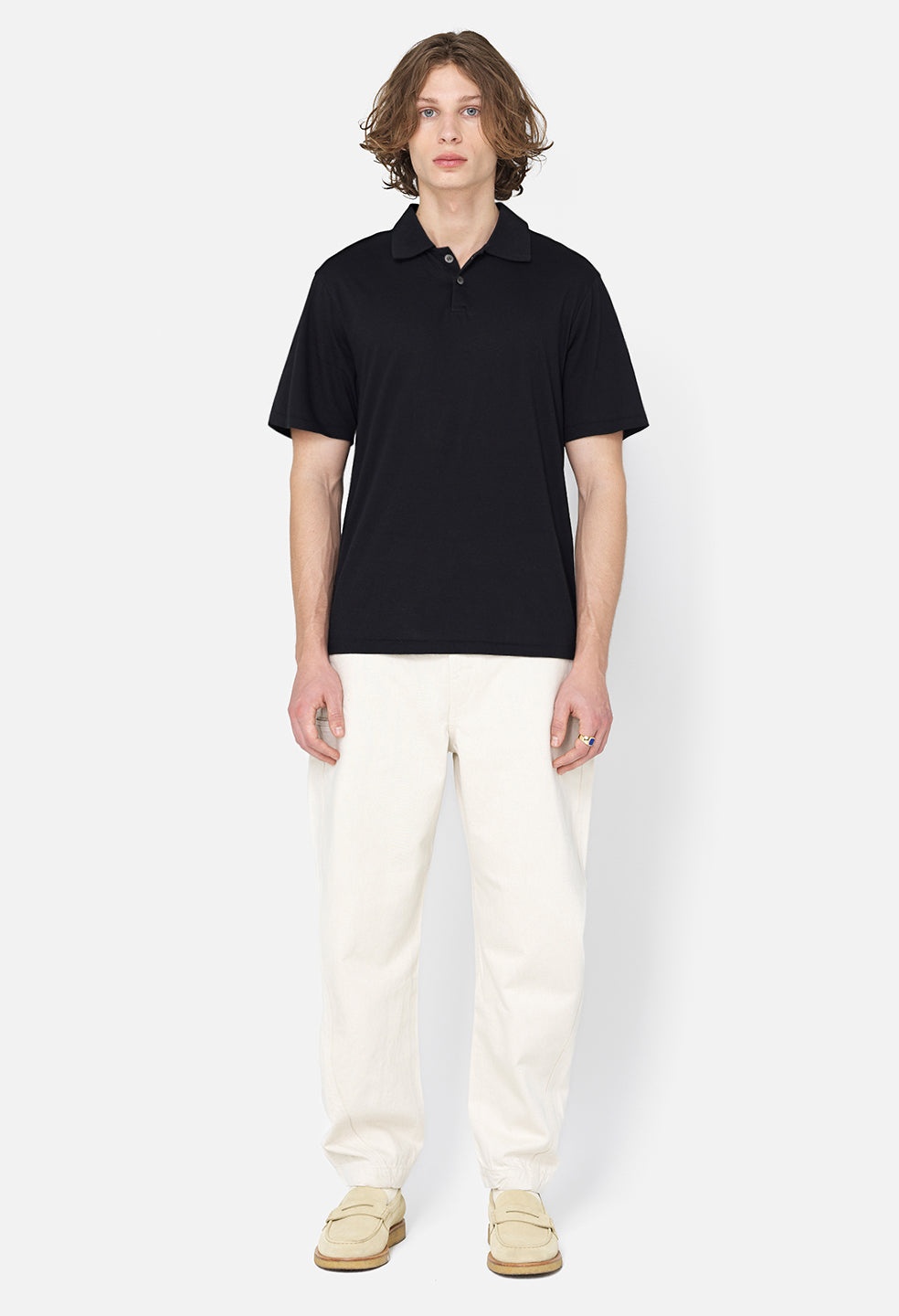 COTTON CASHMERE POLO - 3