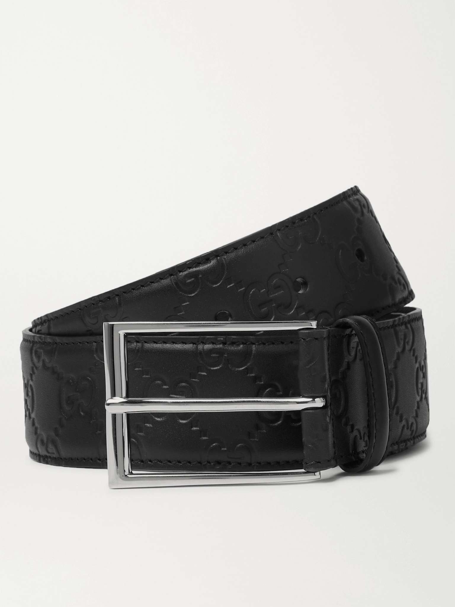 4cm Logo-Debossed Leather Belt - 1