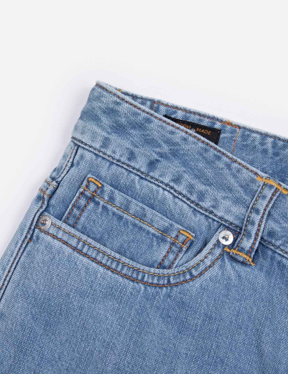 SEAGULL EMBROIDERY AND WISTERIA PRINT RELAX FIT JEANS - 8