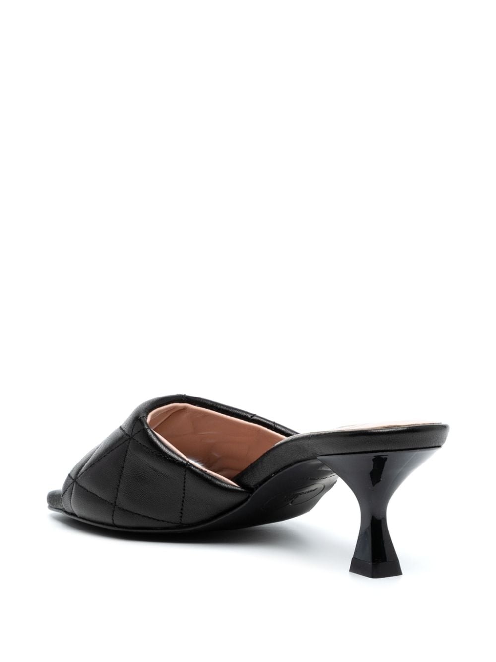 50mm quilted leather mules - 3
