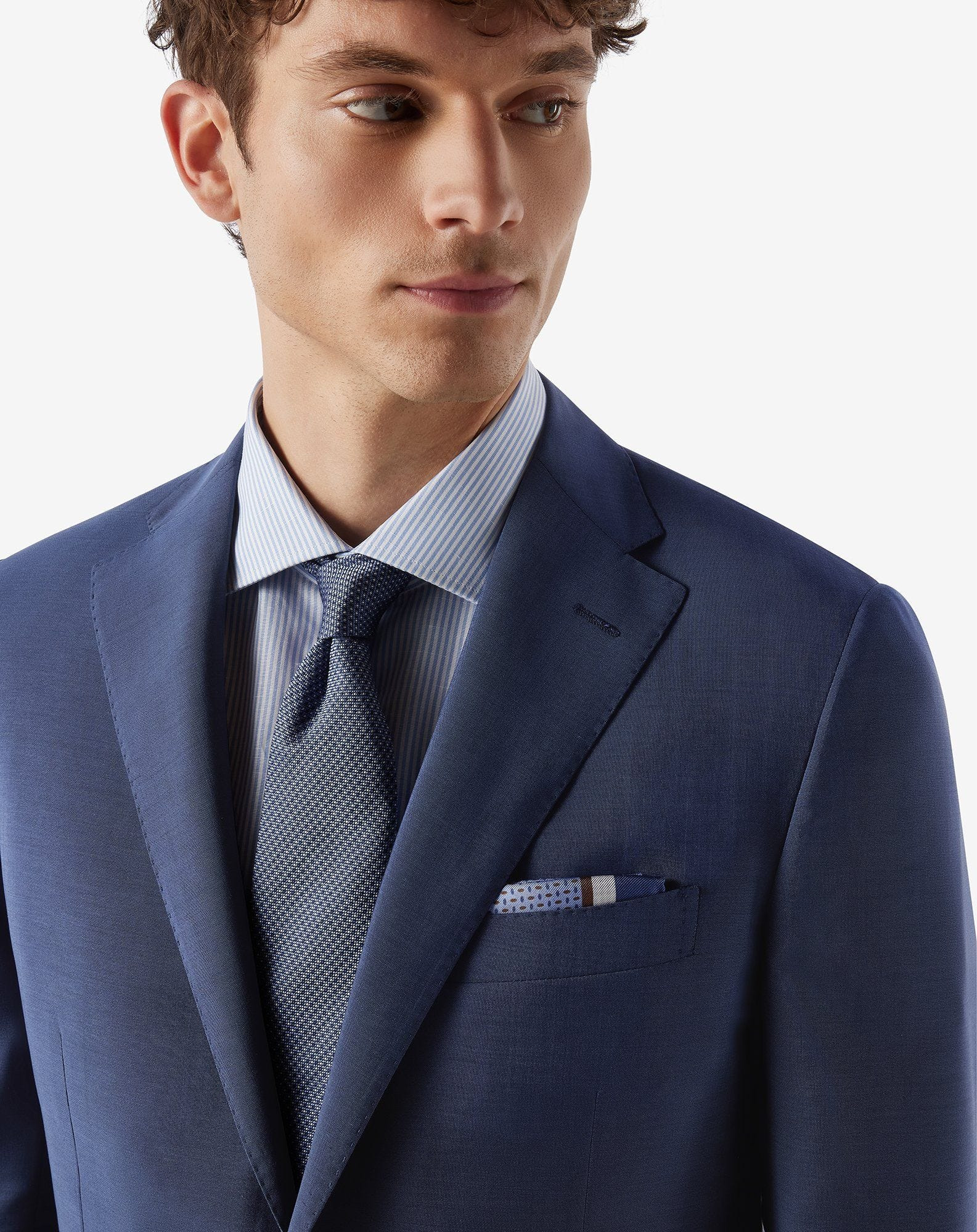 Blue wool and mohair suit - 5