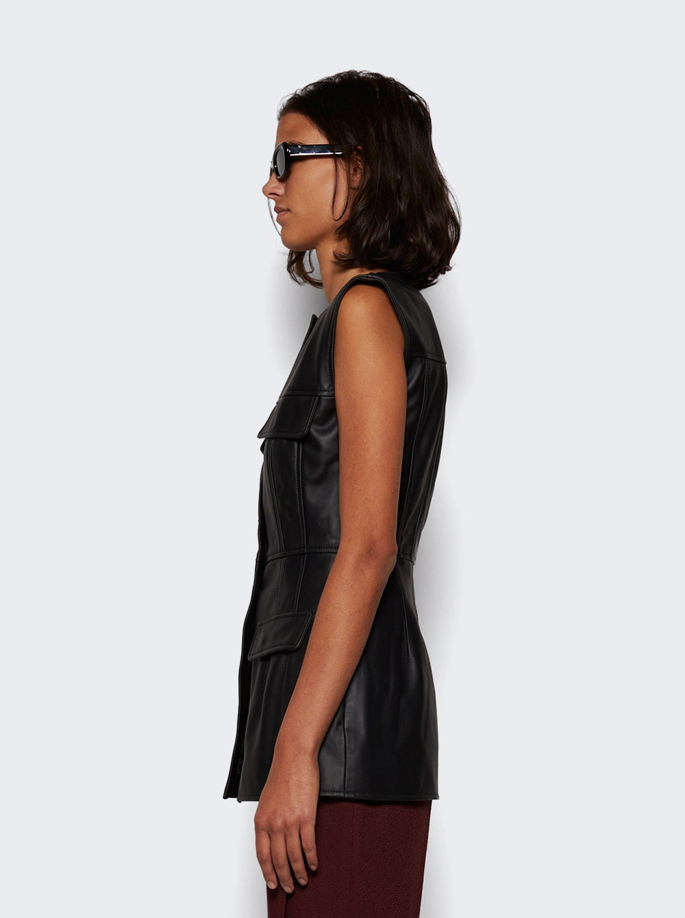 Gia Leather Top Black - 4