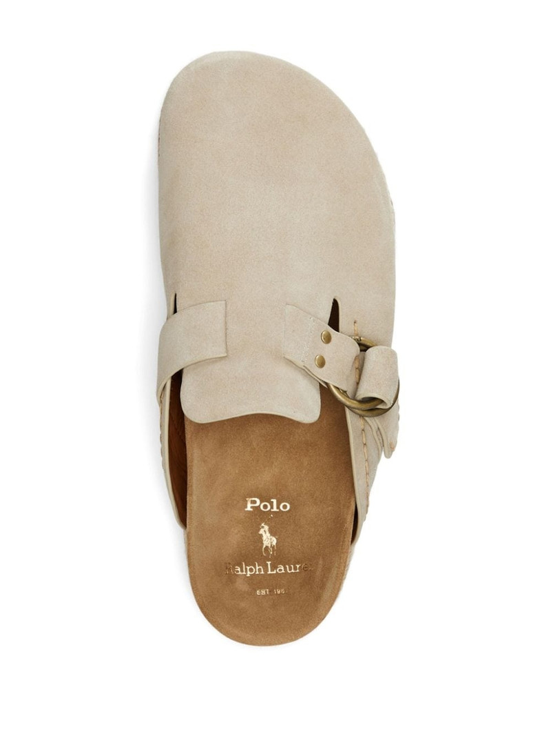 Turbach shearlnig-lined suede clogs 4