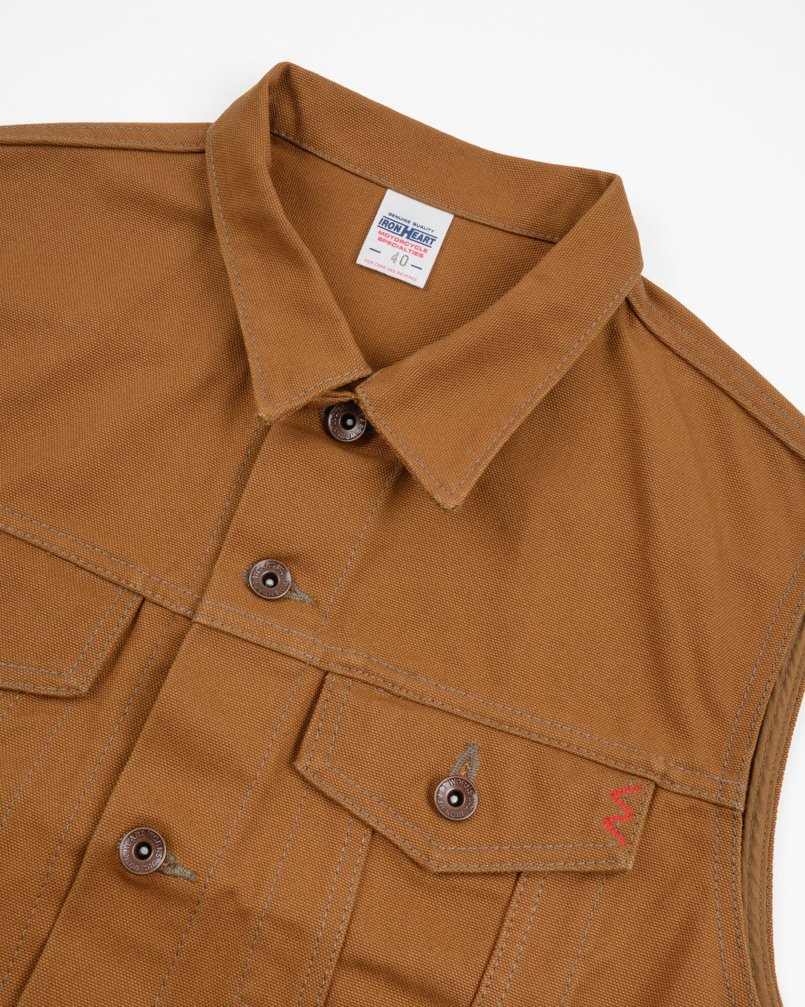 IH-2526V 17oz Duck Modified Type III Vest - Brown - 7