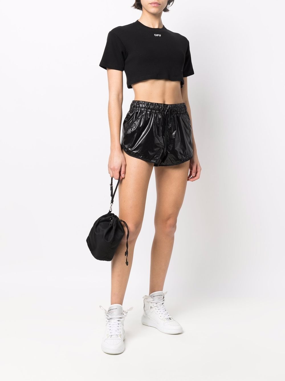 high-waisted mini shorts - 2