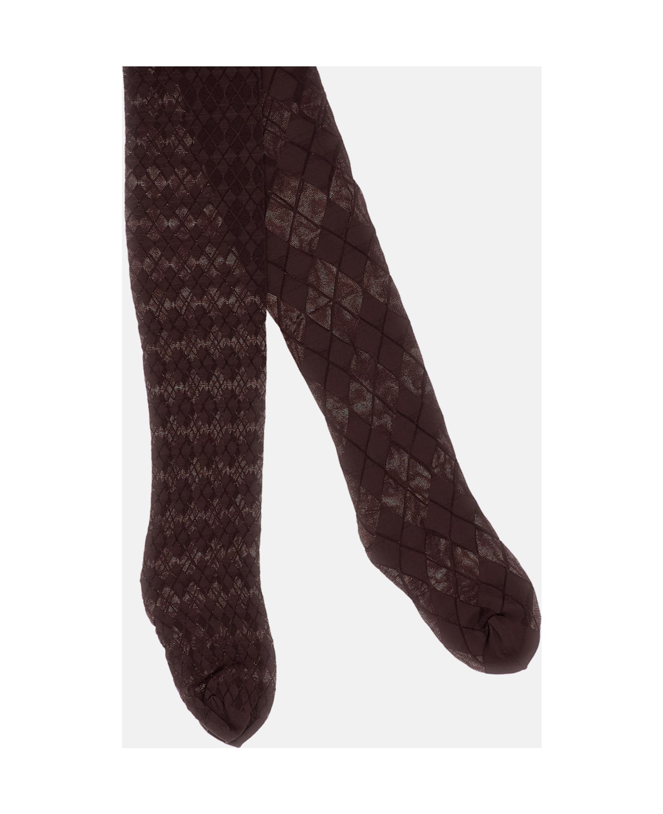 Fun Mix Argyle Sheer Tights W/ Mesh Panties - 2
