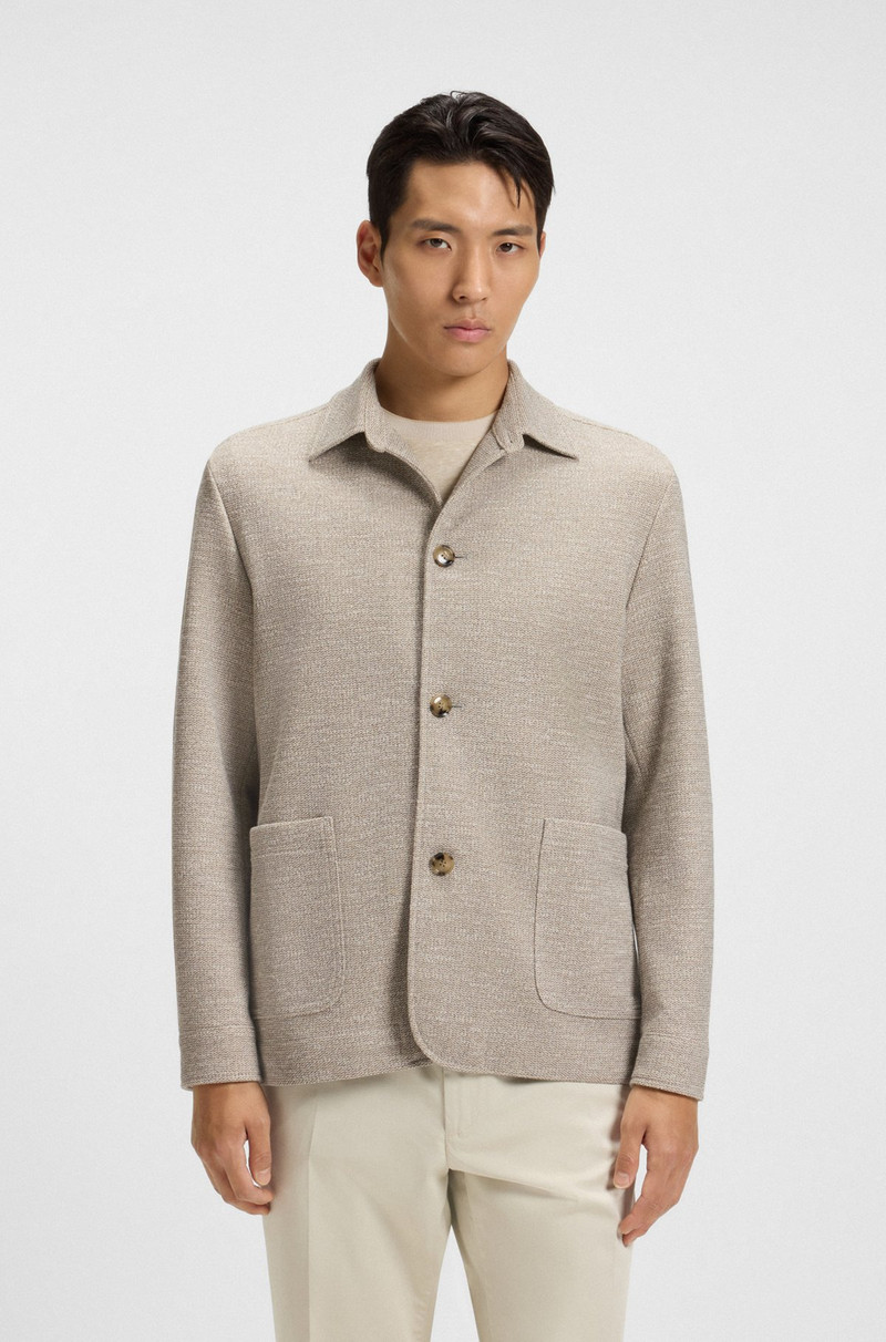 RELAXED-FIT OVERSHIRT IN PATTERNED FABRIC 2