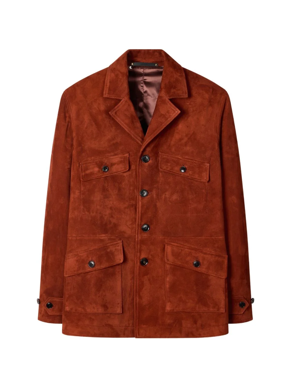 buttoned suede shirt jacket - 1