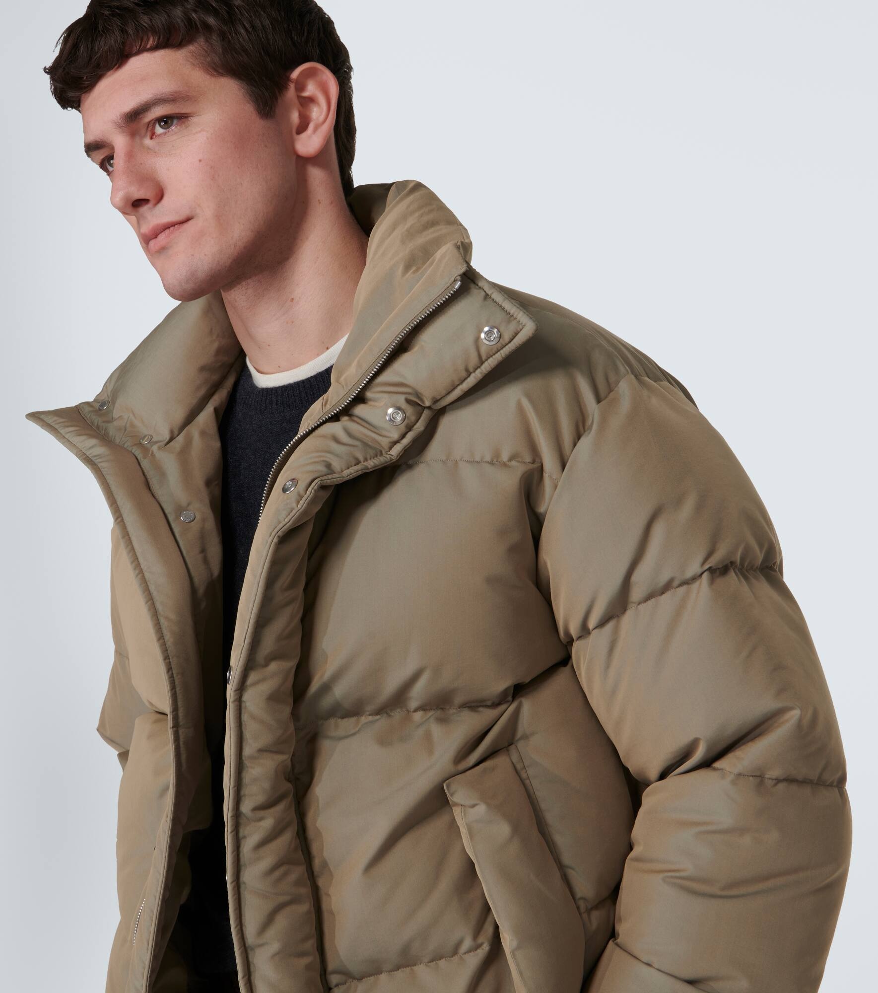 Chambray Auralee Down AURALEE FINX POLYESTER CHAMBRAY DOWN