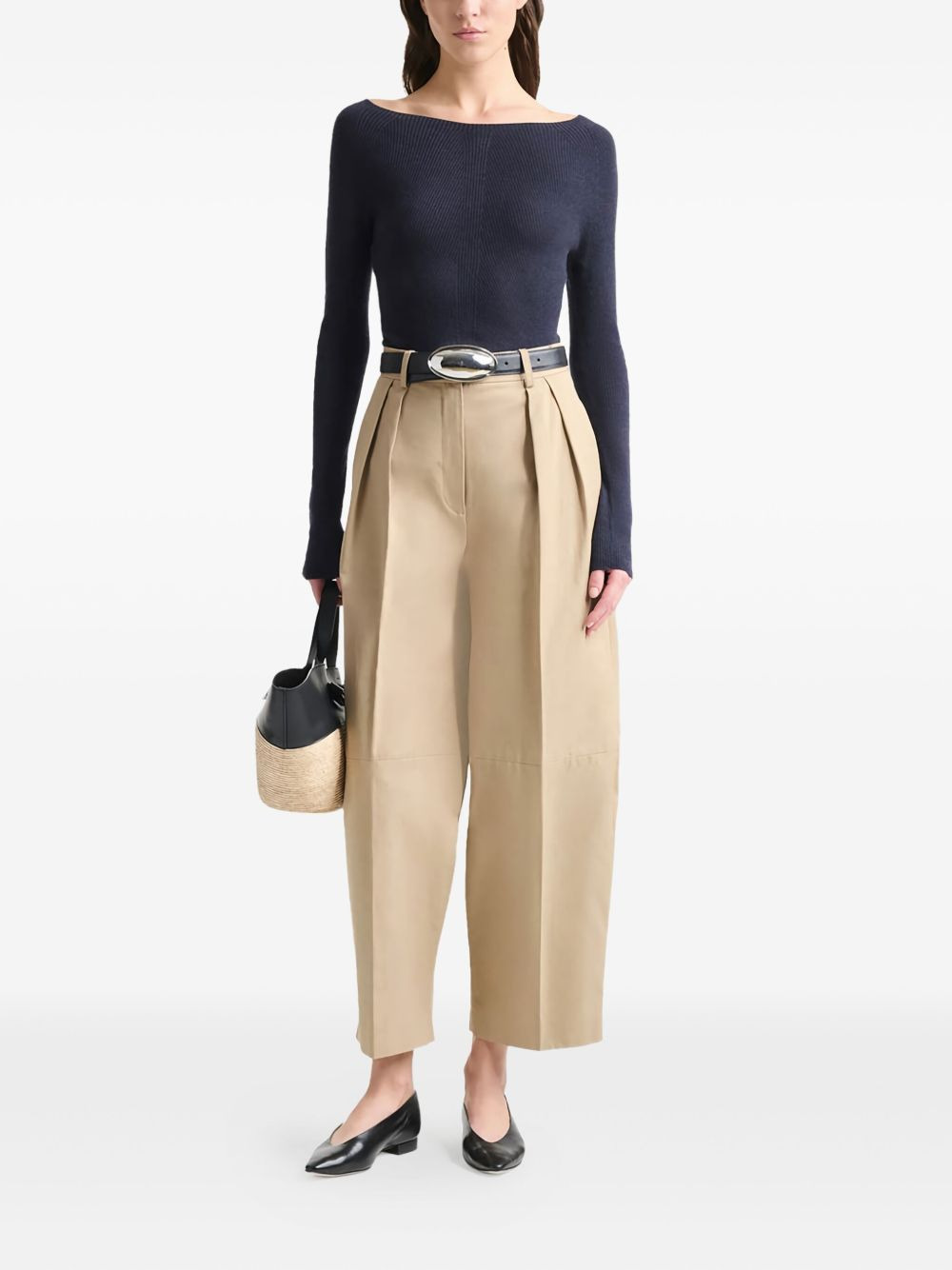 pleated gabardine trousers - 2