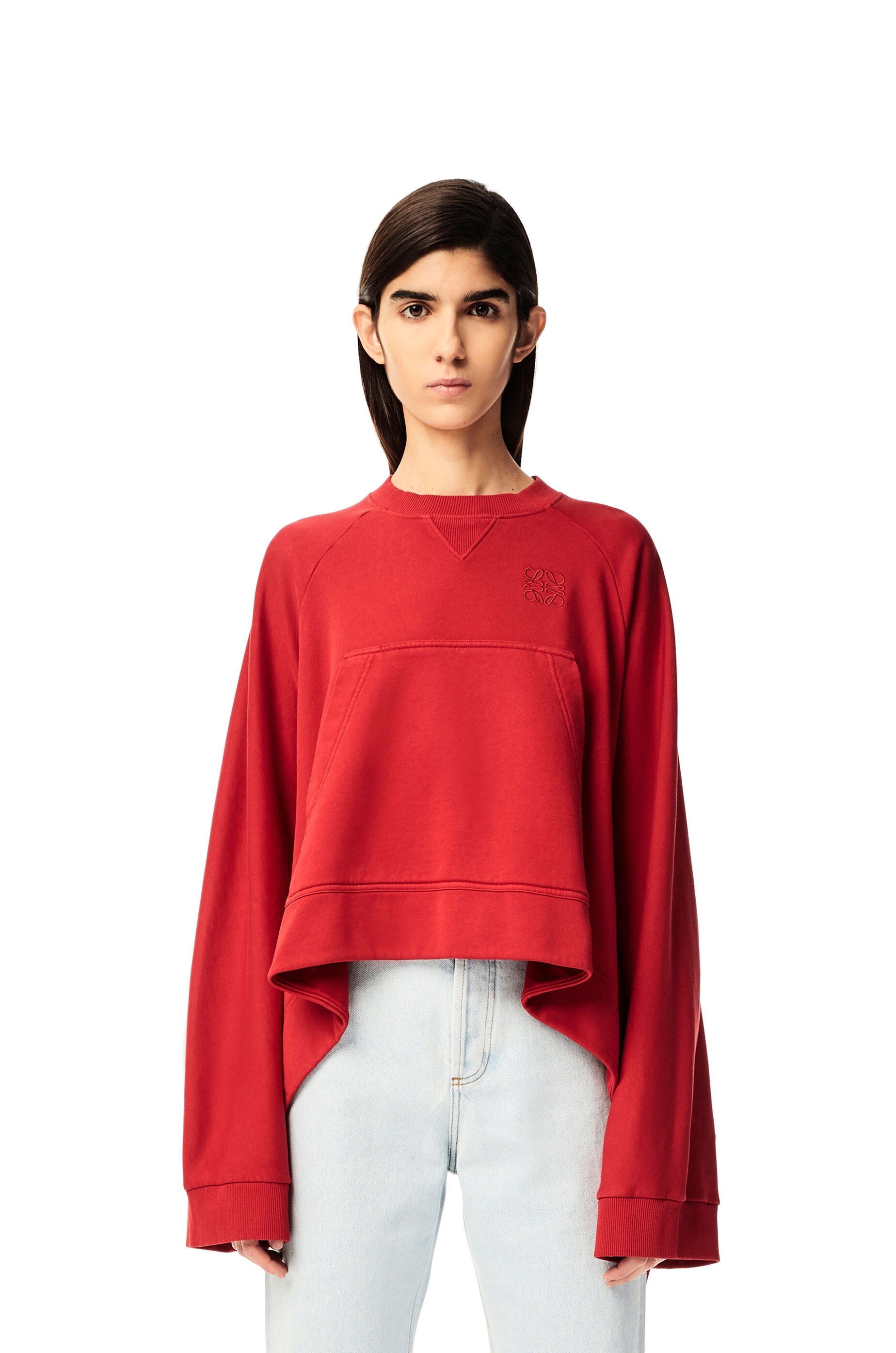 Anagram embroidered oversize sweatshirt in cotton - 3