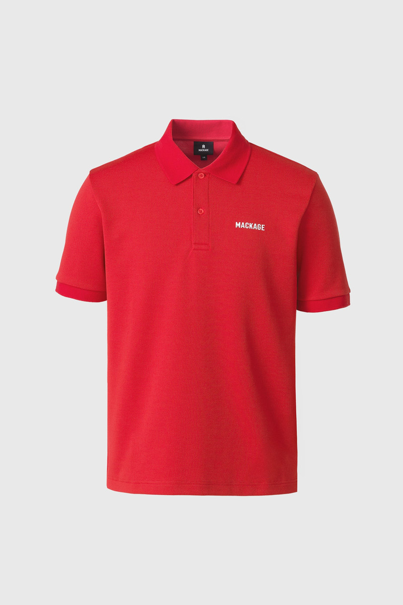 MACKAGE PABLO-CR Flat Knit Rib Collar Polo outlook