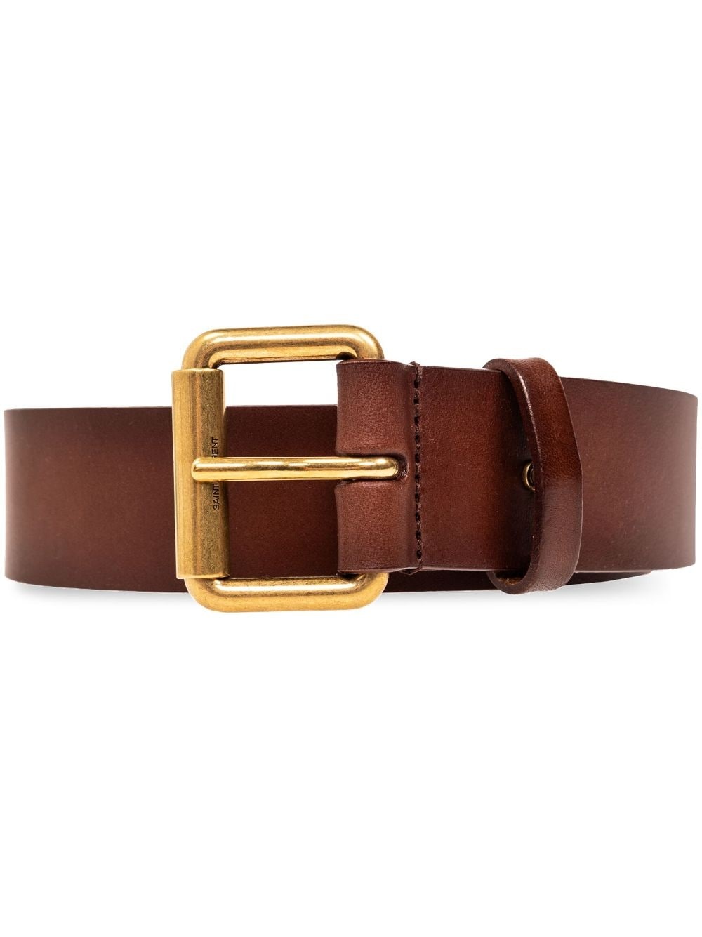 SAINT LAURENT buckle leather belt | REVERSIBLE