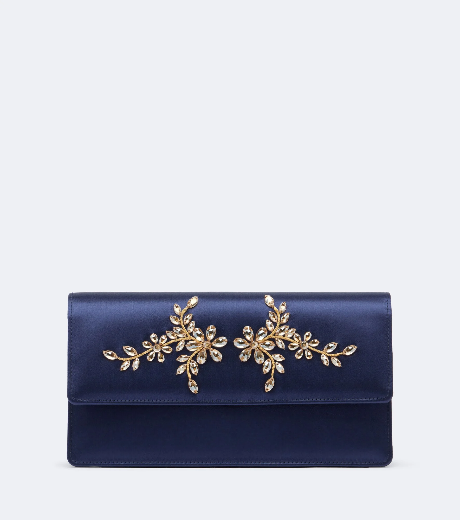 Capripla embellished satin clutch - 1