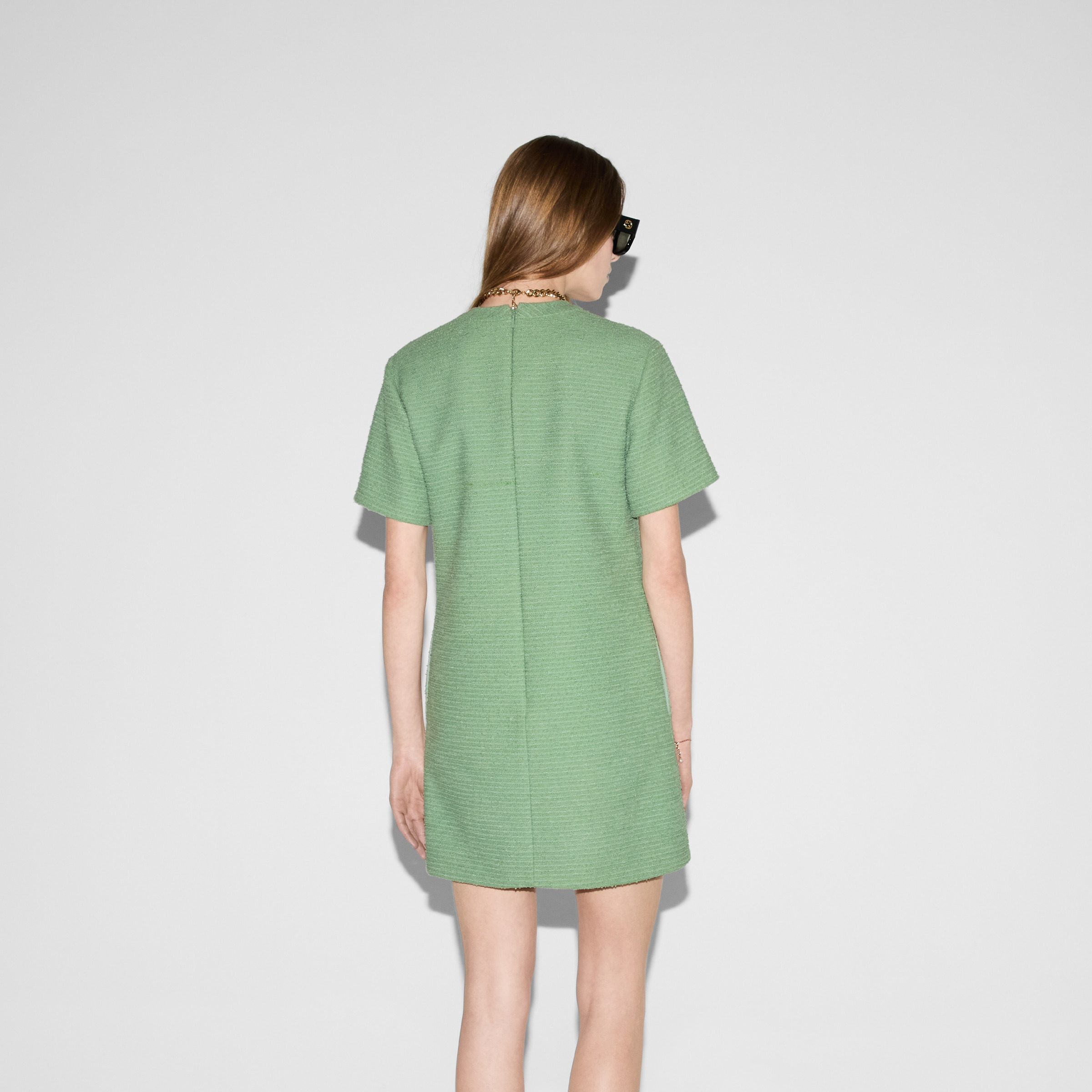 Cotton bouclé mini dress - 4