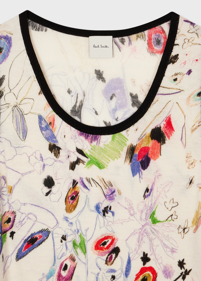 Paul Smith Women's 'Sketchbook Botanical' Wool Vest Top outlook