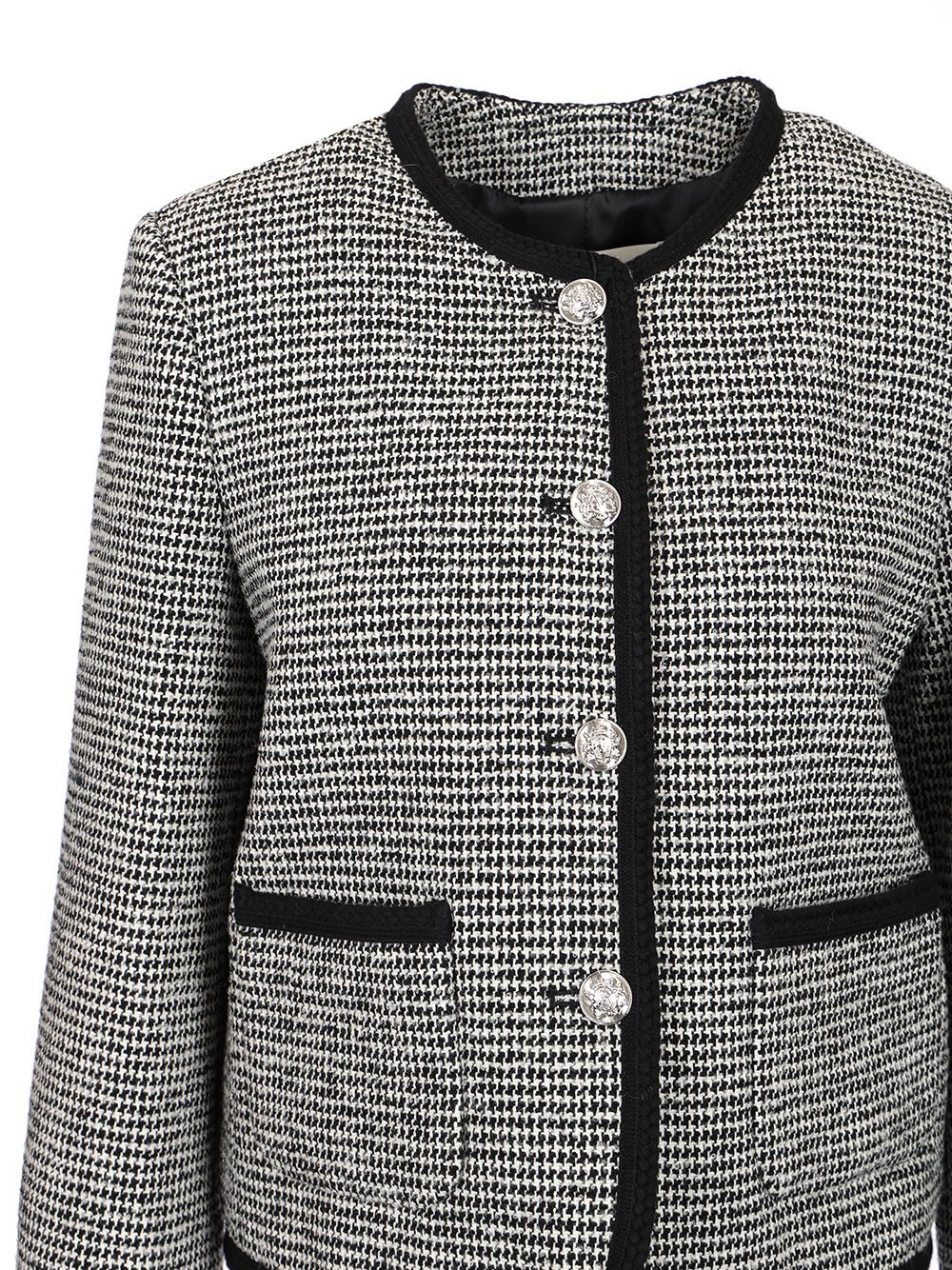 Boucle Tweed Jacket Jackets Grey - 4
