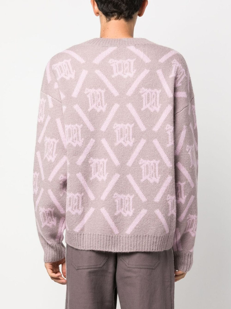 intarsia-knit logo jumper 4