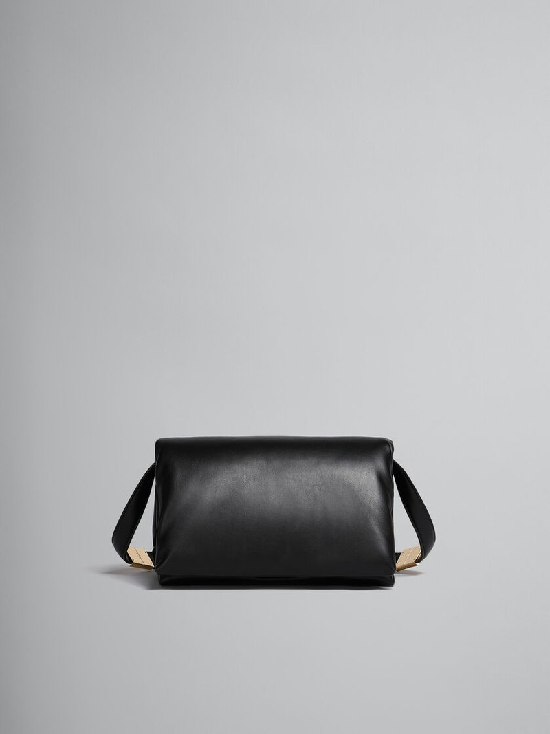 BLACK LEATHER PRISMA SHOULDER BAG 1