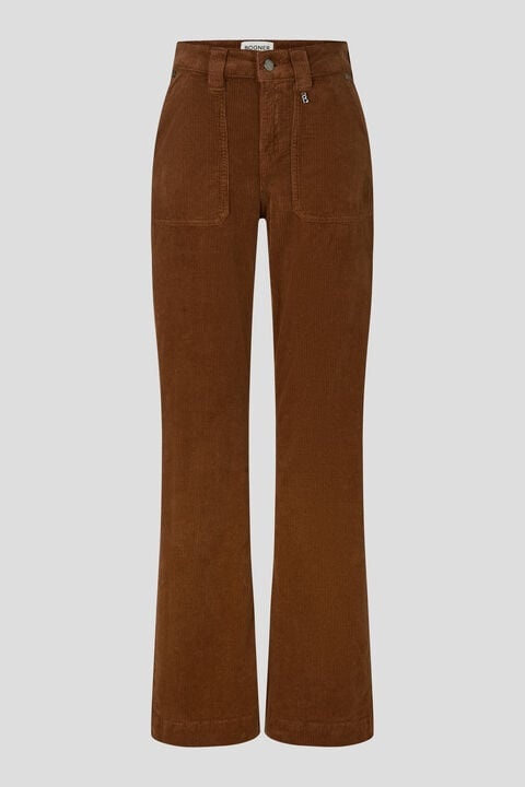 Devin Flared fit corduroy pants in Brown - 1