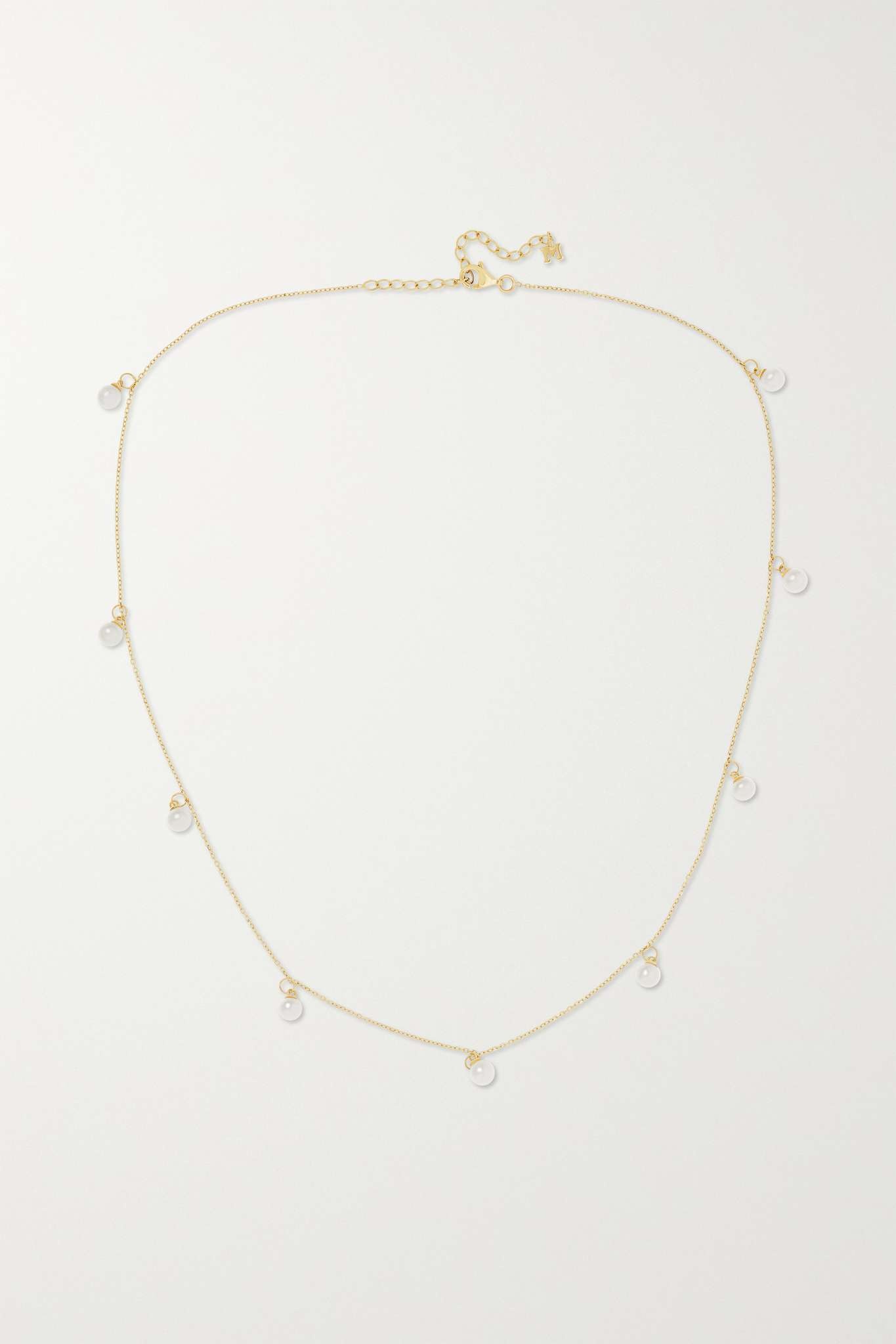 14-karat gold pearl necklace - 1