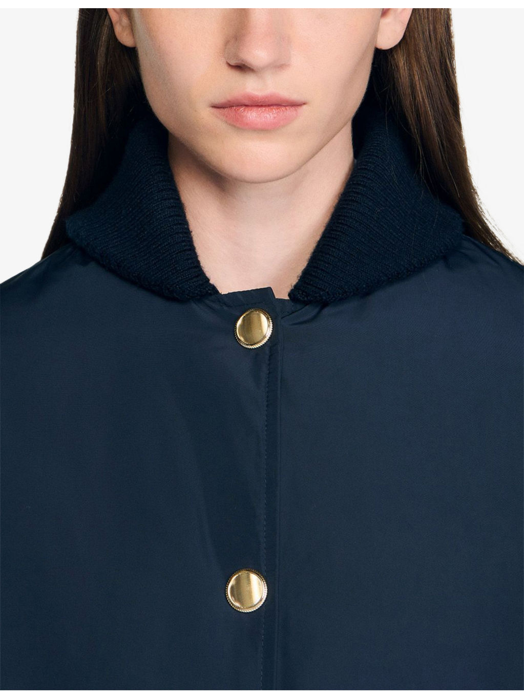 Contrast-Collar Quilted Shell Jacket - 5