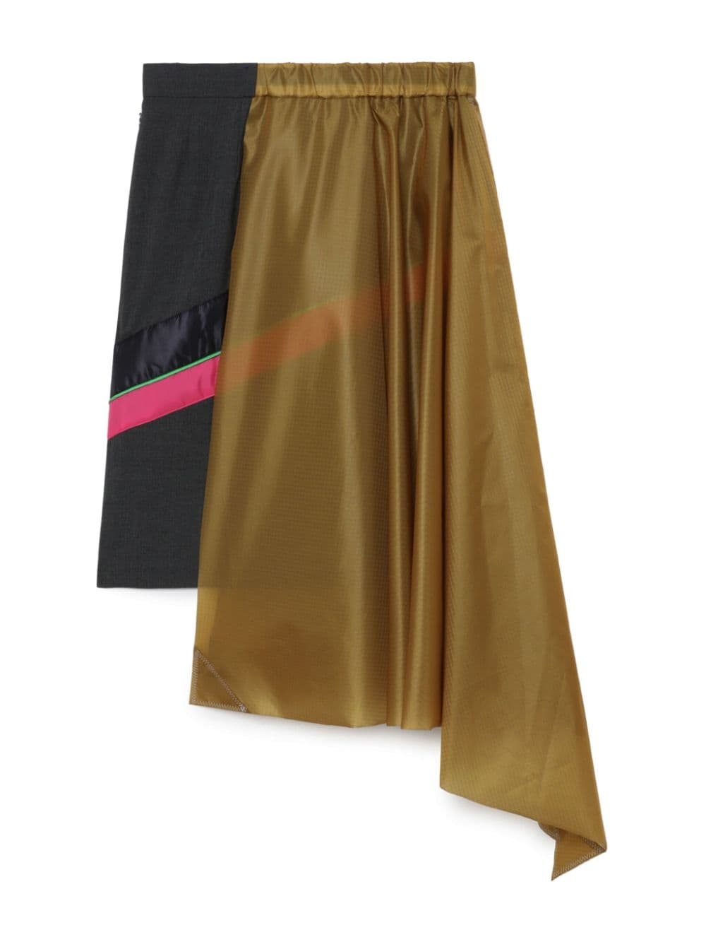 asymmetric panelled mini skirt - 6