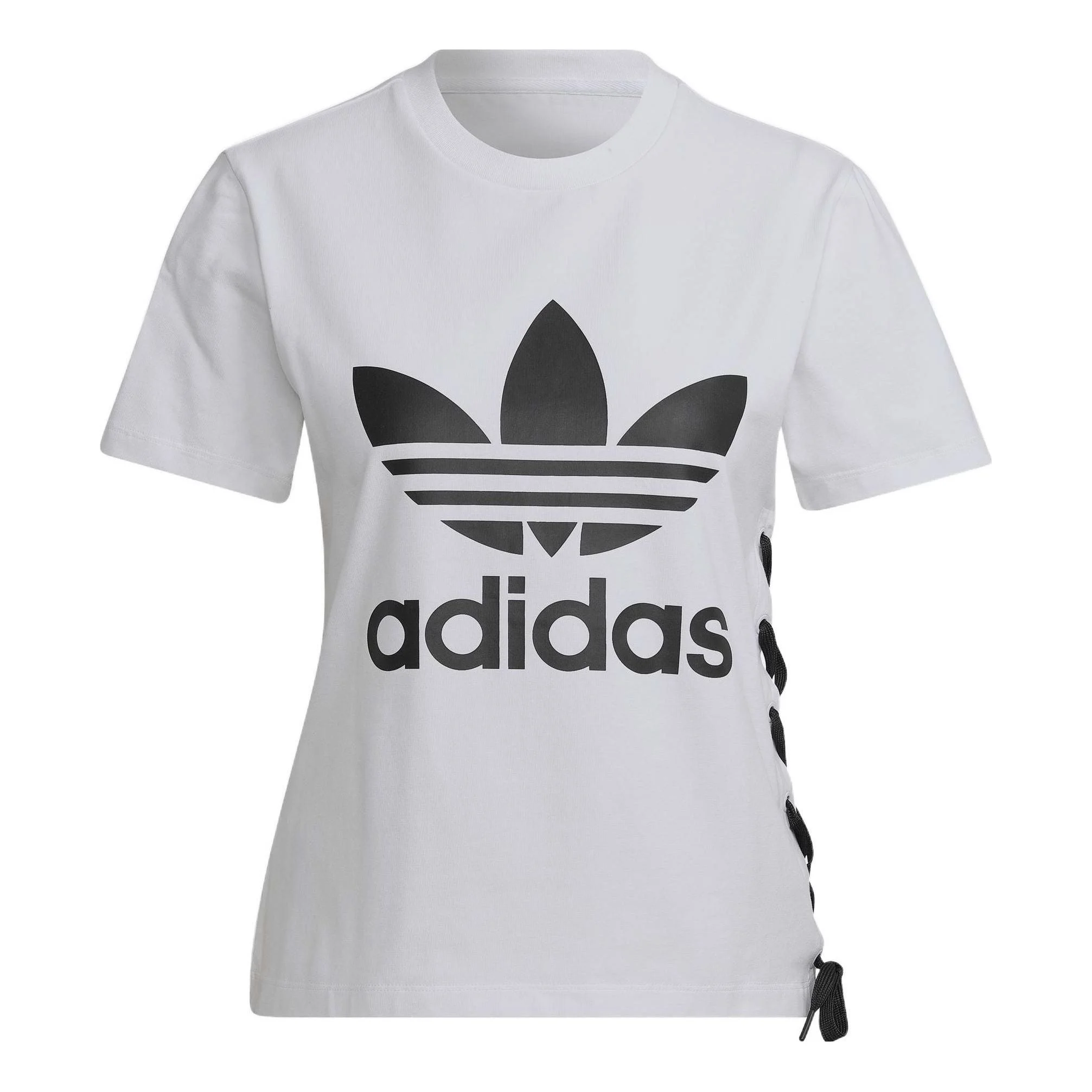 (WMNS) adidas Always Original Trefoil T-Shirt Asia Sizing 'White Black' HS2598 - 1